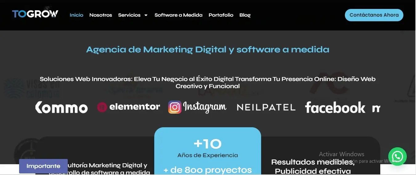 Las 5 mejores Agencias de Desarrollo Web en Lima TOGROW AGENCIA de marketing digital